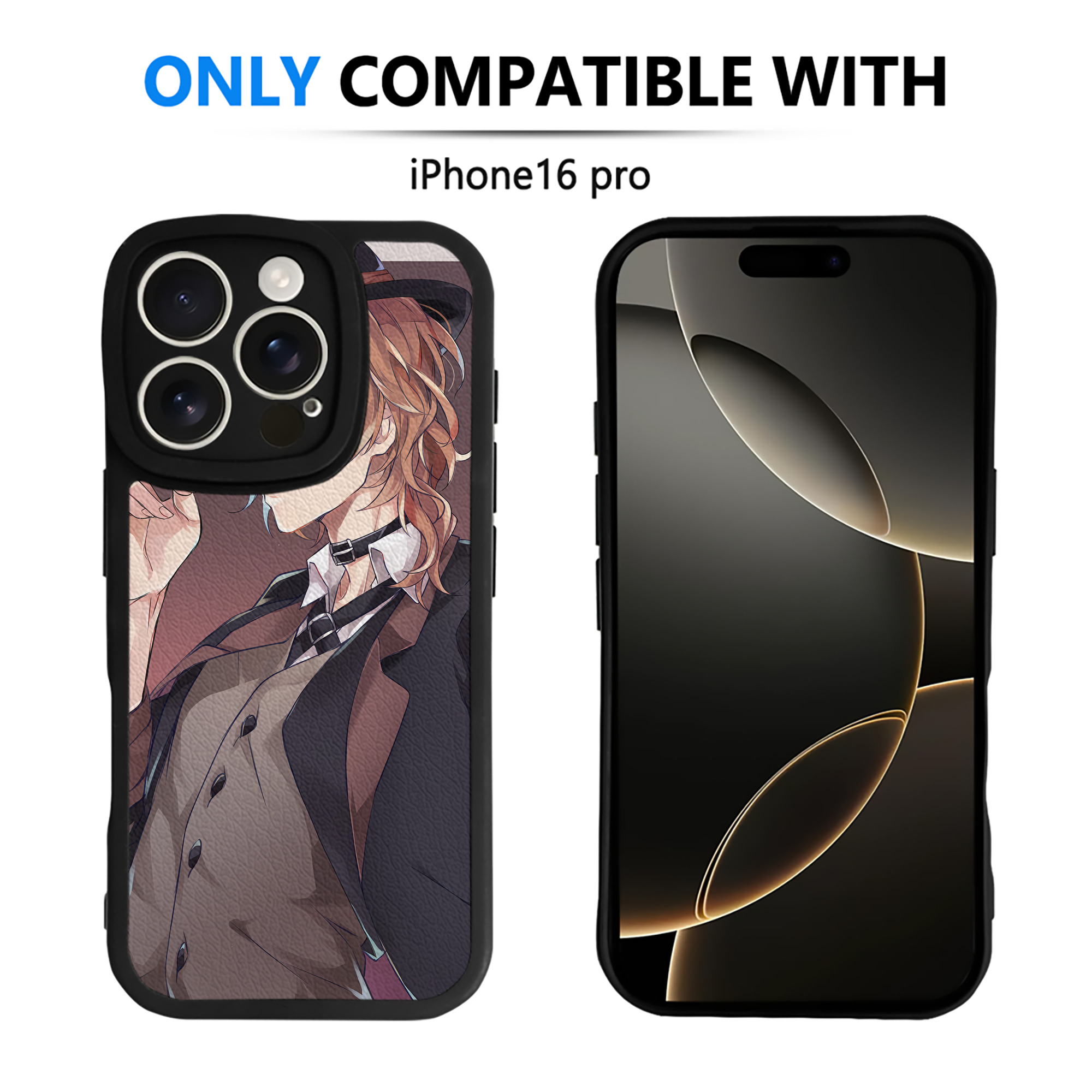 （画像用） 文豪ストレイドッグス Bungo Stray Dogs 【iPhone 16シリーズ対応】シリコンスマホケース（レザー調） 材質：シリコン